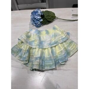 loveshackfancy ruffle heritage‎ mini skirt